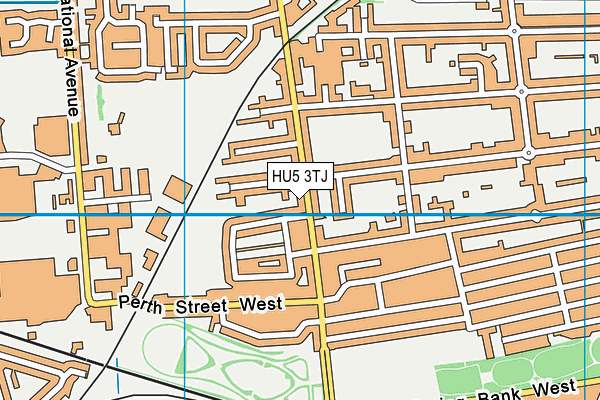 HU5 3TJ map - OS VectorMap District (Ordnance Survey)
