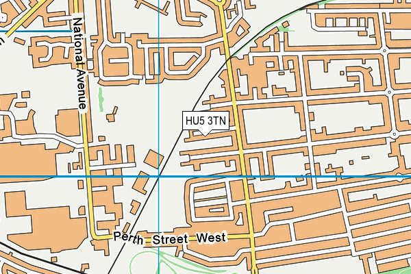 HU5 3TN map - OS VectorMap District (Ordnance Survey)