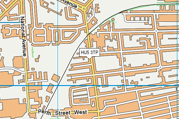 HU5 3TP map - OS VectorMap District (Ordnance Survey)
