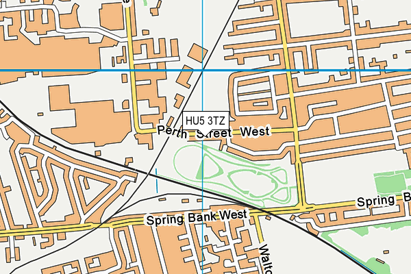 HU5 3TZ map - OS VectorMap District (Ordnance Survey)