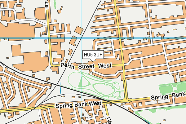 HU5 3UF map - OS VectorMap District (Ordnance Survey)