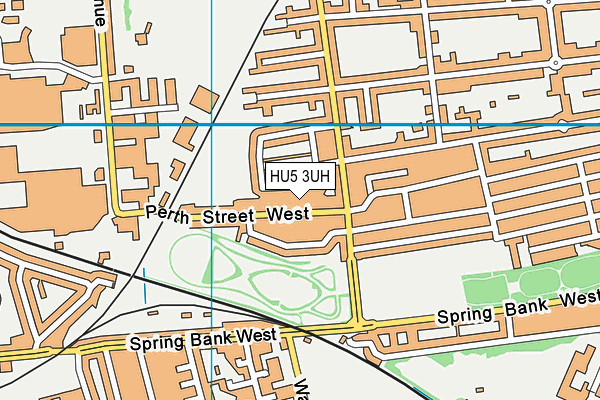 HU5 3UH map - OS VectorMap District (Ordnance Survey)