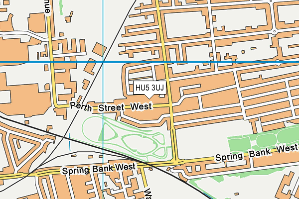 HU5 3UJ map - OS VectorMap District (Ordnance Survey)