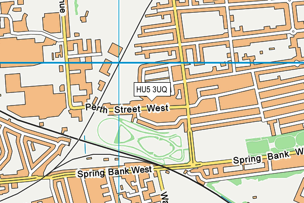 HU5 3UQ map - OS VectorMap District (Ordnance Survey)