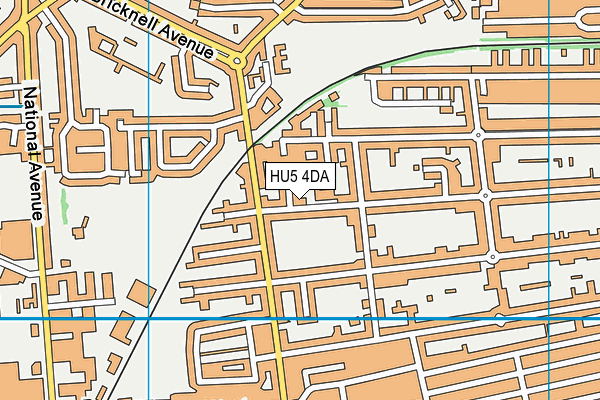 HU5 4DA map - OS VectorMap District (Ordnance Survey)