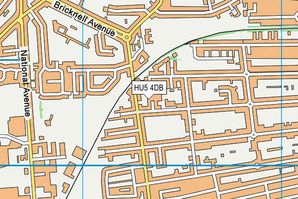 HU5 4DB map - OS VectorMap District (Ordnance Survey)