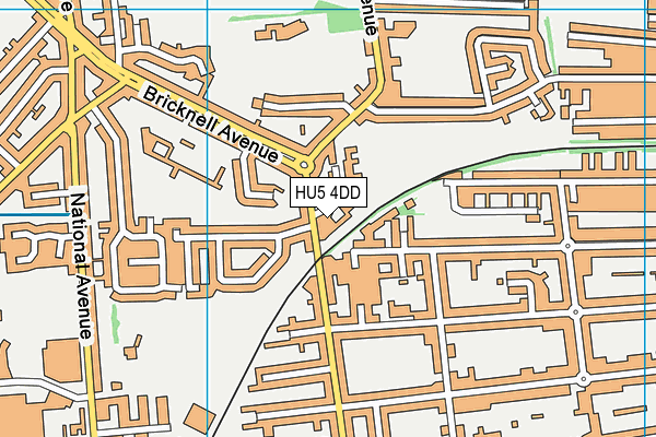 HU5 4DD map - OS VectorMap District (Ordnance Survey)