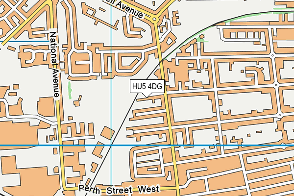 HU5 4DG map - OS VectorMap District (Ordnance Survey)