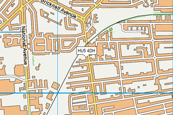HU5 4DH map - OS VectorMap District (Ordnance Survey)