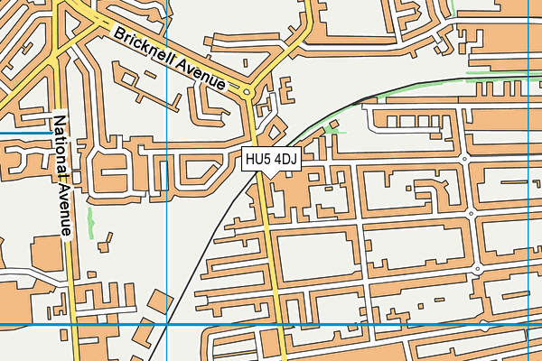 HU5 4DJ map - OS VectorMap District (Ordnance Survey)