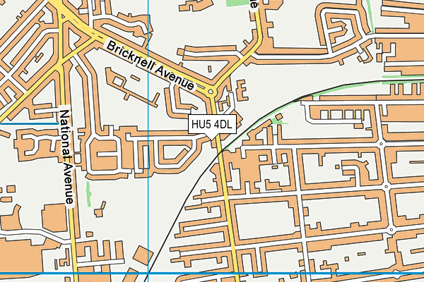 HU5 4DL map - OS VectorMap District (Ordnance Survey)