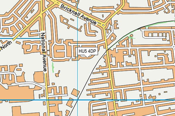 HU5 4DP map - OS VectorMap District (Ordnance Survey)