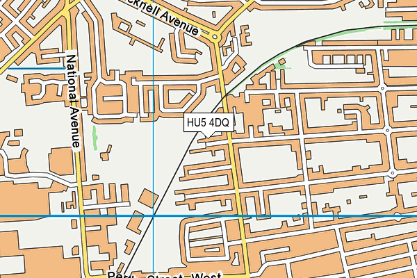 HU5 4DQ map - OS VectorMap District (Ordnance Survey)