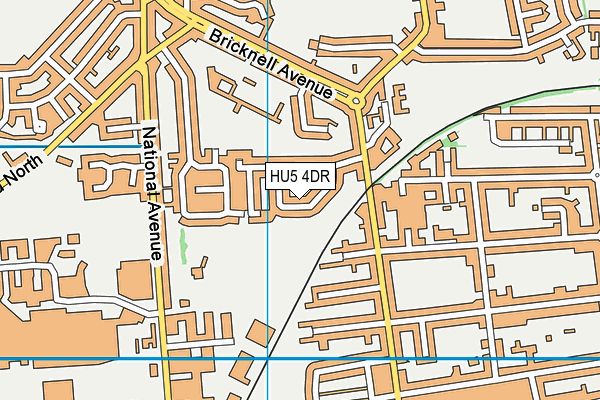 HU5 4DR map - OS VectorMap District (Ordnance Survey)