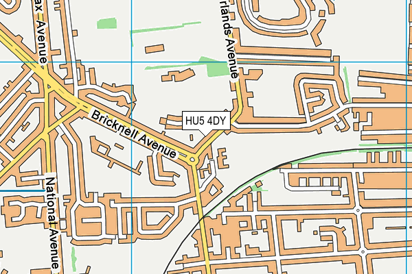 HU5 4DY map - OS VectorMap District (Ordnance Survey)
