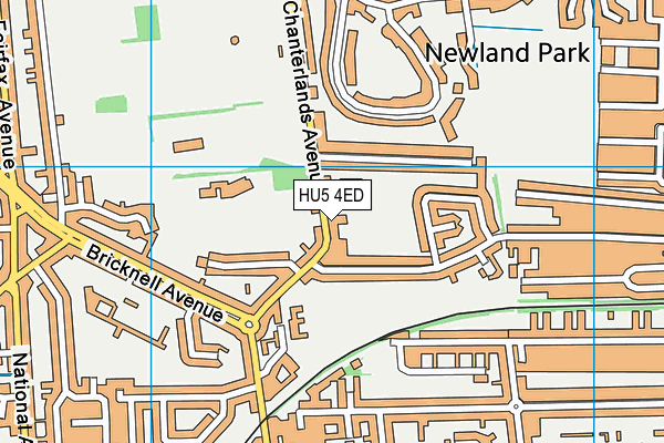 HU5 4ED map - OS VectorMap District (Ordnance Survey)