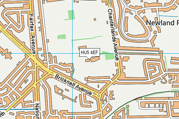 Hull Sports Centre map (HU5 4EF) - OS VectorMap District (Ordnance Survey)