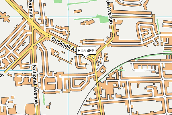 HU5 4EP map - OS VectorMap District (Ordnance Survey)