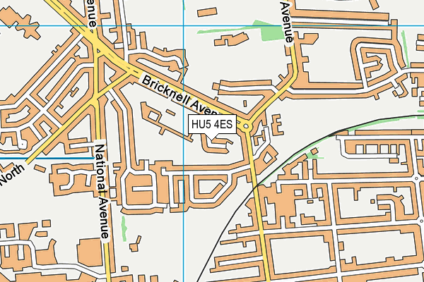 HU5 4ES map - OS VectorMap District (Ordnance Survey)