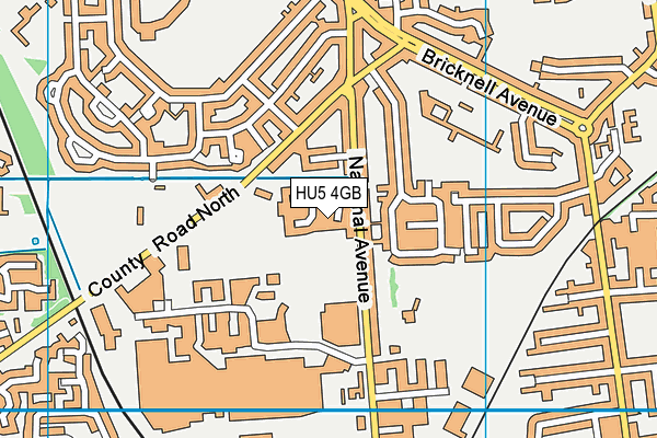 HU5 4GB map - OS VectorMap District (Ordnance Survey)