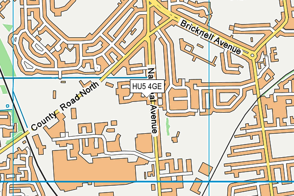 HU5 4GE map - OS VectorMap District (Ordnance Survey)