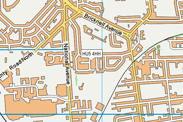 HU5 4HH map - OS VectorMap District (Ordnance Survey)