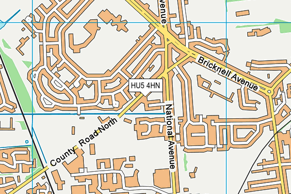 HU5 4HN map - OS VectorMap District (Ordnance Survey)