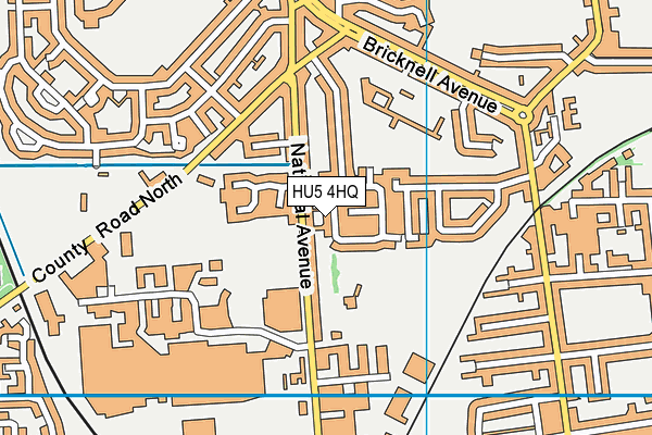 HU5 4HQ map - OS VectorMap District (Ordnance Survey)