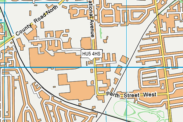 HU5 4HS map - OS VectorMap District (Ordnance Survey)