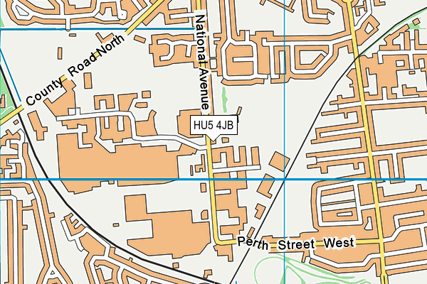 Onestop Golf map (HU5 4JB) - OS VectorMap District (Ordnance Survey)