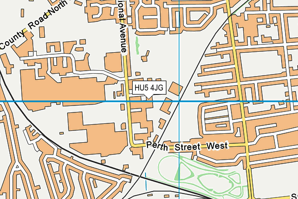 HU5 4JG map - OS VectorMap District (Ordnance Survey)