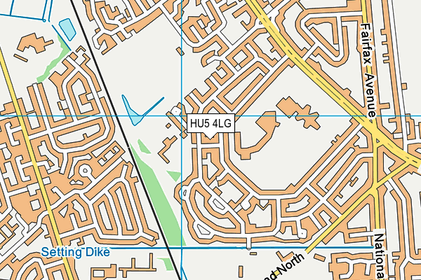 HU5 4LG map - OS VectorMap District (Ordnance Survey)