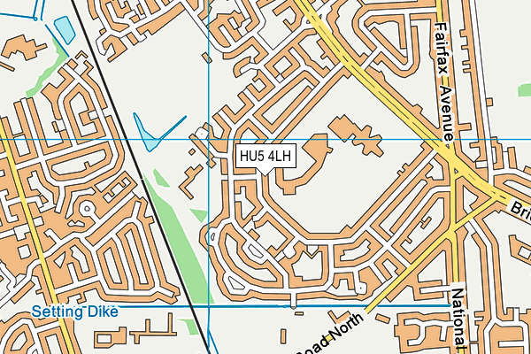 HU5 4LH map - OS VectorMap District (Ordnance Survey)