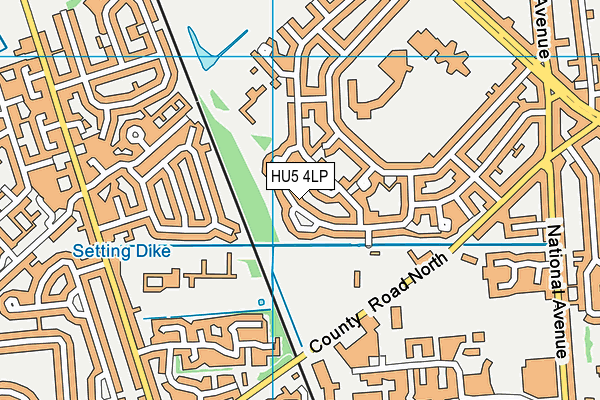 HU5 4LP map - OS VectorMap District (Ordnance Survey)