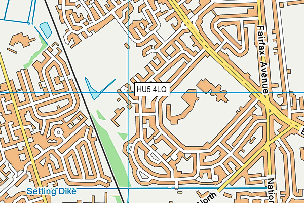 HU5 4LQ map - OS VectorMap District (Ordnance Survey)