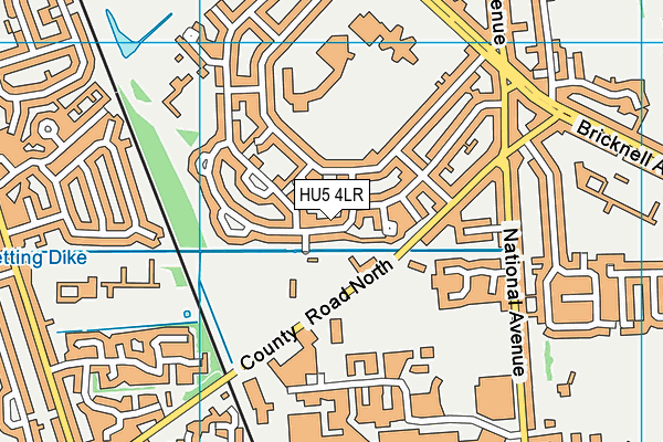 HU5 4LR map - OS VectorMap District (Ordnance Survey)
