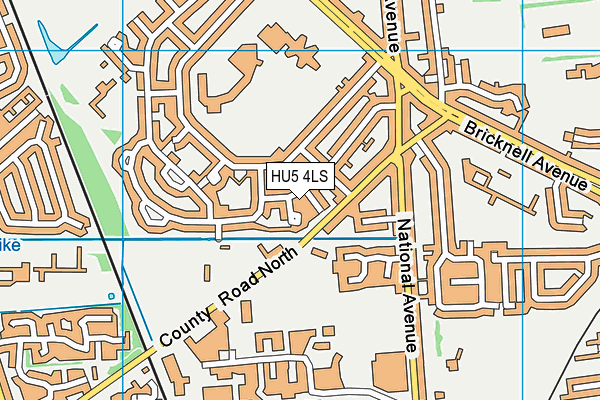 HU5 4LS map - OS VectorMap District (Ordnance Survey)