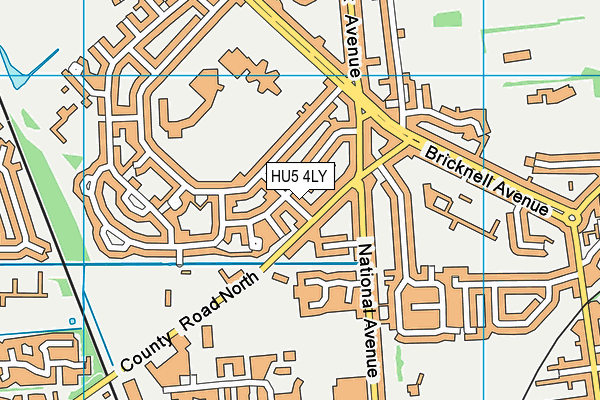 HU5 4LY map - OS VectorMap District (Ordnance Survey)