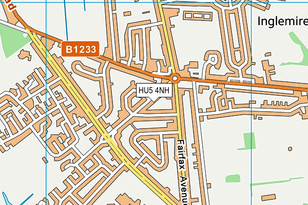 HU5 4NH map - OS VectorMap District (Ordnance Survey)