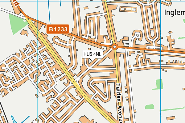 HU5 4NL map - OS VectorMap District (Ordnance Survey)