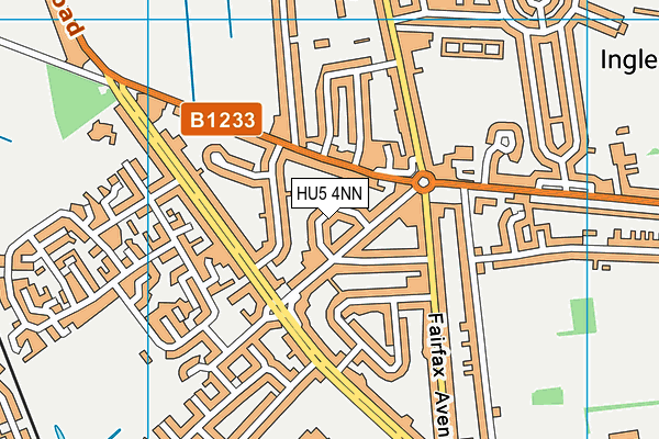 HU5 4NN map - OS VectorMap District (Ordnance Survey)