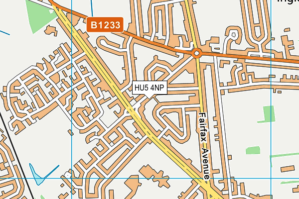 HU5 4NP map - OS VectorMap District (Ordnance Survey)
