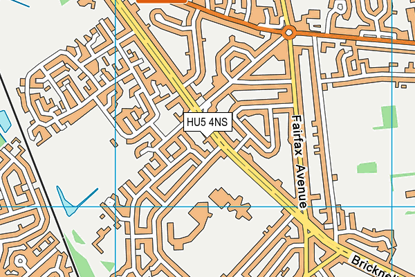 HU5 4NS map - OS VectorMap District (Ordnance Survey)