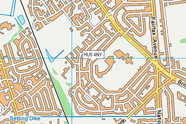 HU5 4NY map - OS VectorMap District (Ordnance Survey)