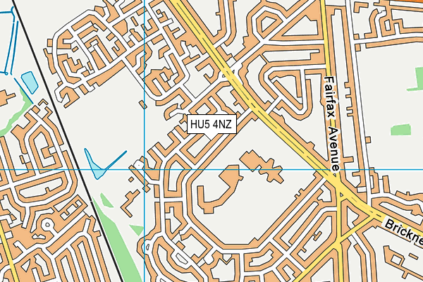 HU5 4NZ map - OS VectorMap District (Ordnance Survey)