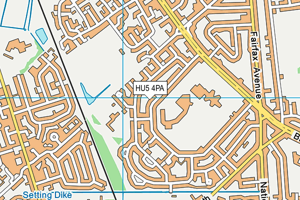 HU5 4PA map - OS VectorMap District (Ordnance Survey)