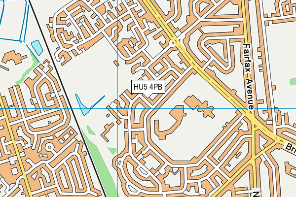 HU5 4PB map - OS VectorMap District (Ordnance Survey)