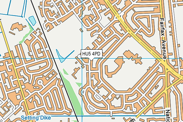 HU5 4PD map - OS VectorMap District (Ordnance Survey)