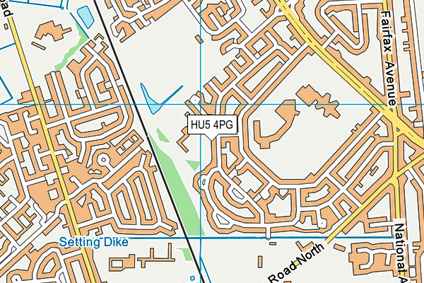 HU5 4PG map - OS VectorMap District (Ordnance Survey)