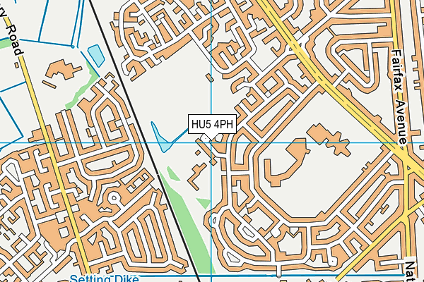 HU5 4PH map - OS VectorMap District (Ordnance Survey)